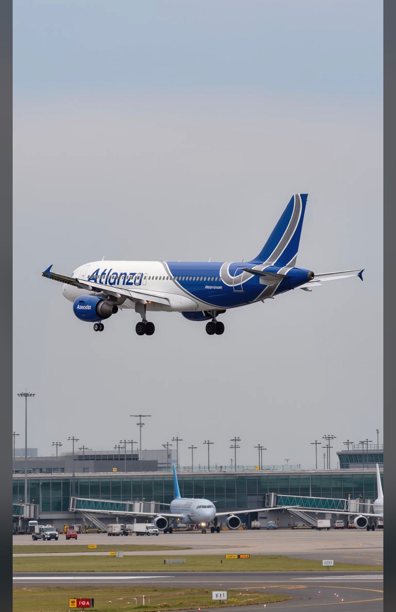 ATLanza aircraft landing at airport